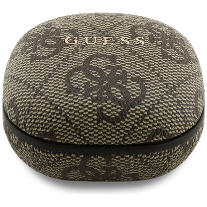 Auricolari Bluetooth Guess 4G Classic con Logo Metallico, TWS, Marrone