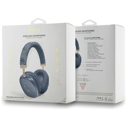 Auricolare Bluetooth Guess 4G con logo triangolo dorato, A2DP, Blu
