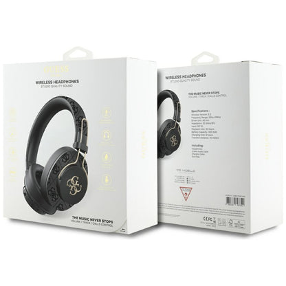 Auricolare Bluetooth Guess 4G con logo in metallo, A2DP, Nero