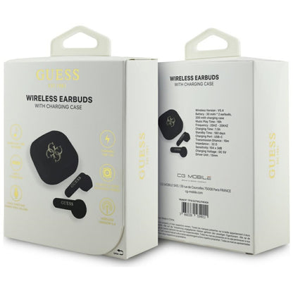 Auricolare Bluetooth Guess 4G Metal Logo, TWS, Nero