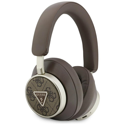 Auricolare Bluetooth Guess 4G Logo Triangolo Dorato, A2DP, Marrone