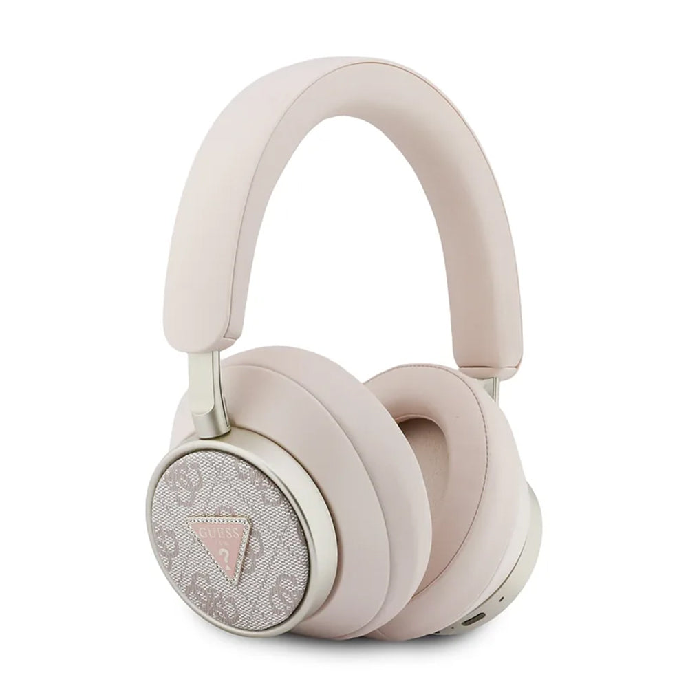 Auricolare Bluetooth Guess 4G Gold con Logo Triangolo, A2DP, Rosa
