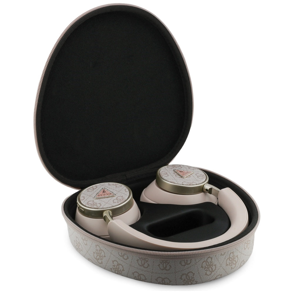 Auricolare Bluetooth Guess 4G Gold con Logo Triangolo, A2DP, Rosa