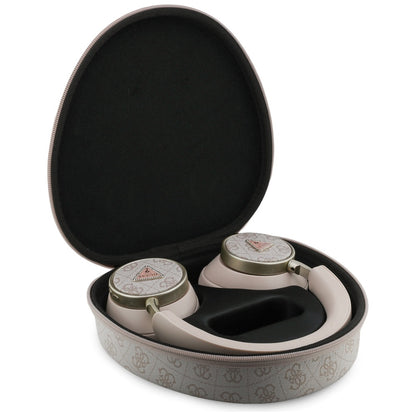 Auricolare Bluetooth Guess 4G Gold con Logo Triangolo, A2DP, Rosa