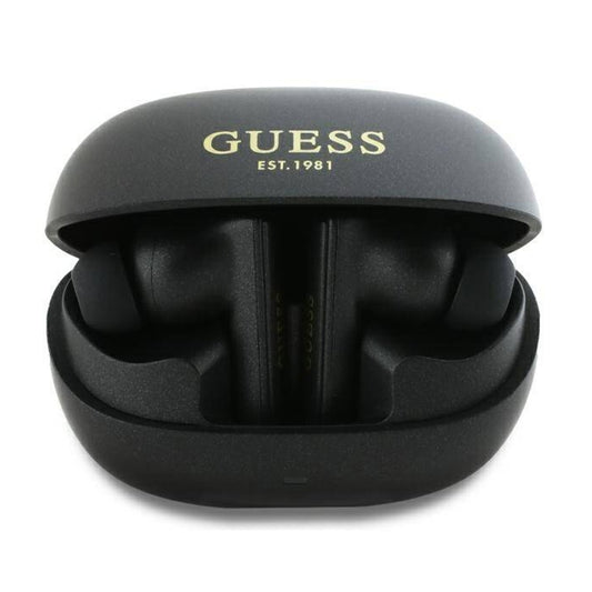 Handsfree Bluetooth Guess Capsule Printed Logo, TWS, ANC, Black