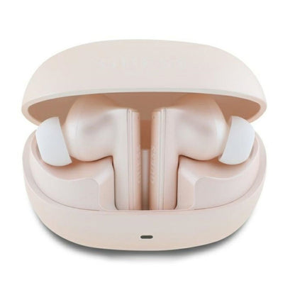 Auricolare Bluetooth Guess Capsule con Logo Stampato, TWS, ANC, Rosa