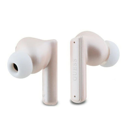 Auricolare Bluetooth Guess Capsule con Logo Stampato, TWS, ANC, Rosa
