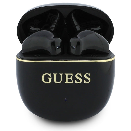 Handsfree Bluetooth Guess Glossy Gold Line Classic, TWS, Black