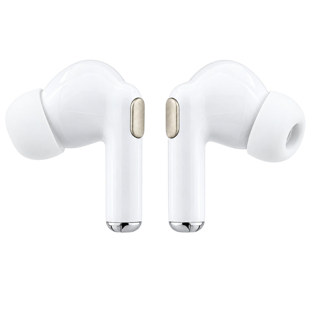 Auricolari Bluetooth Guess Glossy Gold Line Printed Classic Logo, TWS, bianchi