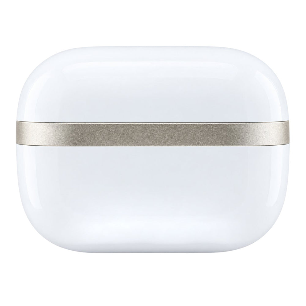 Auricolari Bluetooth Guess Glossy Gold Line Printed Classic Logo, TWS, bianchi