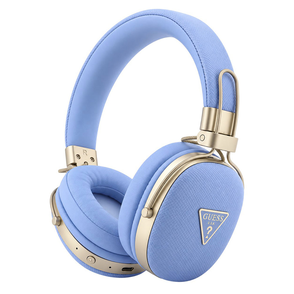 Auricolari Bluetooth Guess Grained Triangle Logo, A2DP, Blu