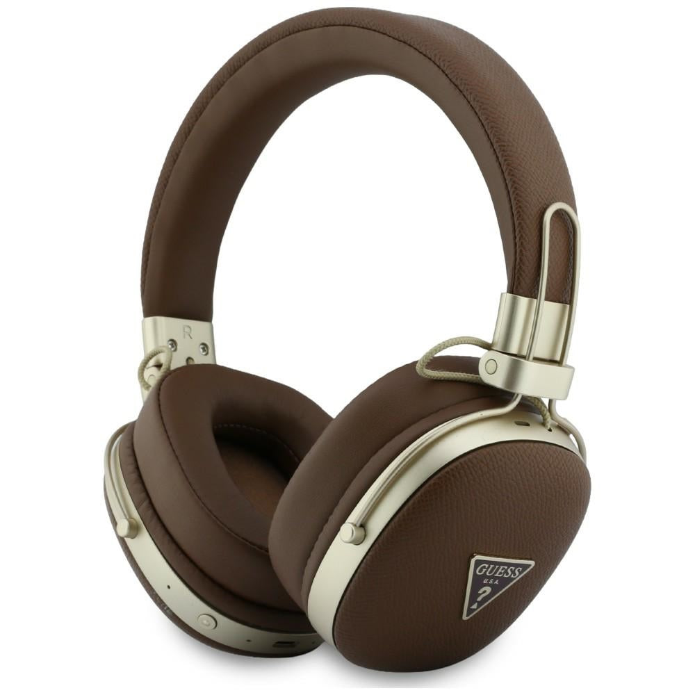 Handsfree Bluetooth Guess Logo Triangolo Granulato, A2DP, Marrone