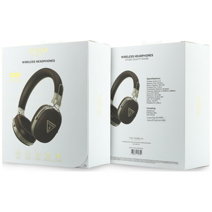 Handsfree Bluetooth Guess Logo Triangolo Granulato, A2DP, Marrone