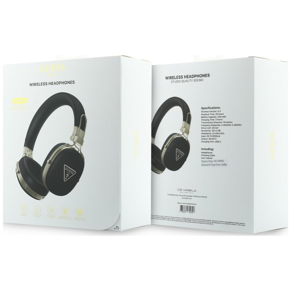 Handsfree Bluetooth Guess Logo Triangolo Granulato, A2DP, Nero
