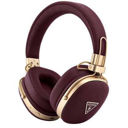 Auricolari Bluetooth Guess Grained Triangle Logo, A2DP, bordeaux