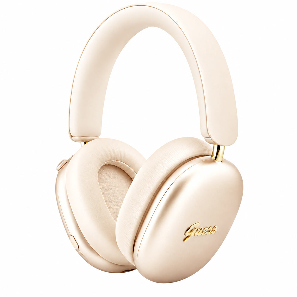 Auricolari Bluetooth Guess Metal Script Logo, A2DP, Beige