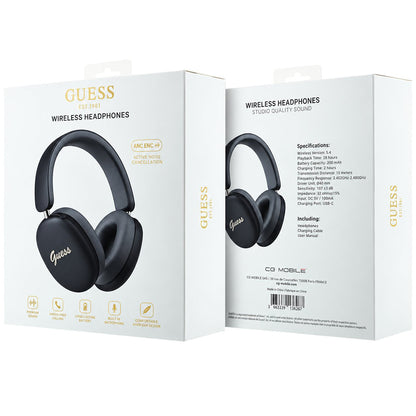 Auricolare Bluetooth Guess Metal Script Logo, A2DP, Nero