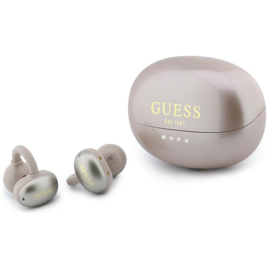 Auricolare Bluetooth Guess Finitura Metallica Parti Elettroporate Classico, TWS, Rosa