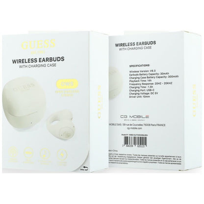 Auricolare Bluetooth Guess Mini Classic, TWS, Bianco
