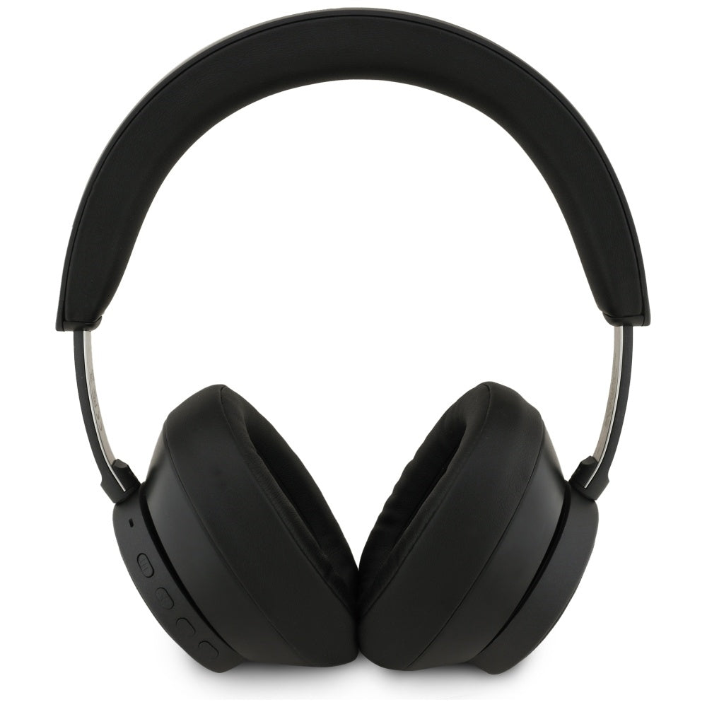 Auricolare Bluetooth Guess Saffiano con logo a triangolo, A2DP, Nero