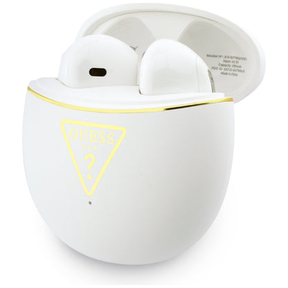 Auricolari Bluetooth Guess Script Print, TWS, Bianco