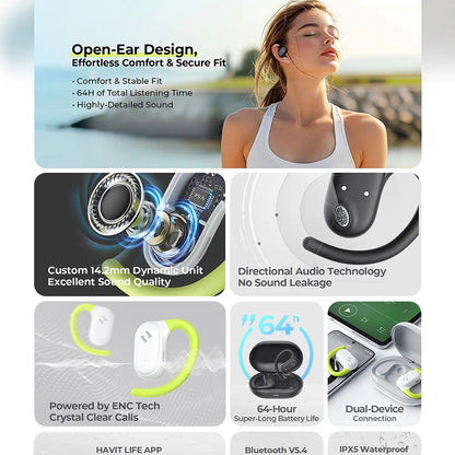 Auricolari Bluetooth HAVIT OWS915, TWS, Nero