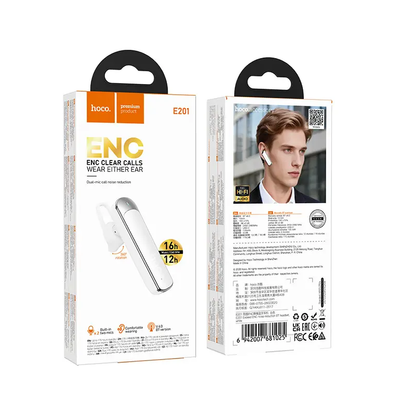 Auricolare Bluetooth HOCO E201, Bianco