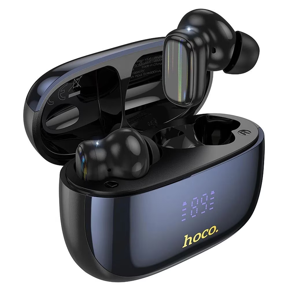 Auricolare Bluetooth HOCO EQ20, TWS, ANC, MultiPoint, Nero