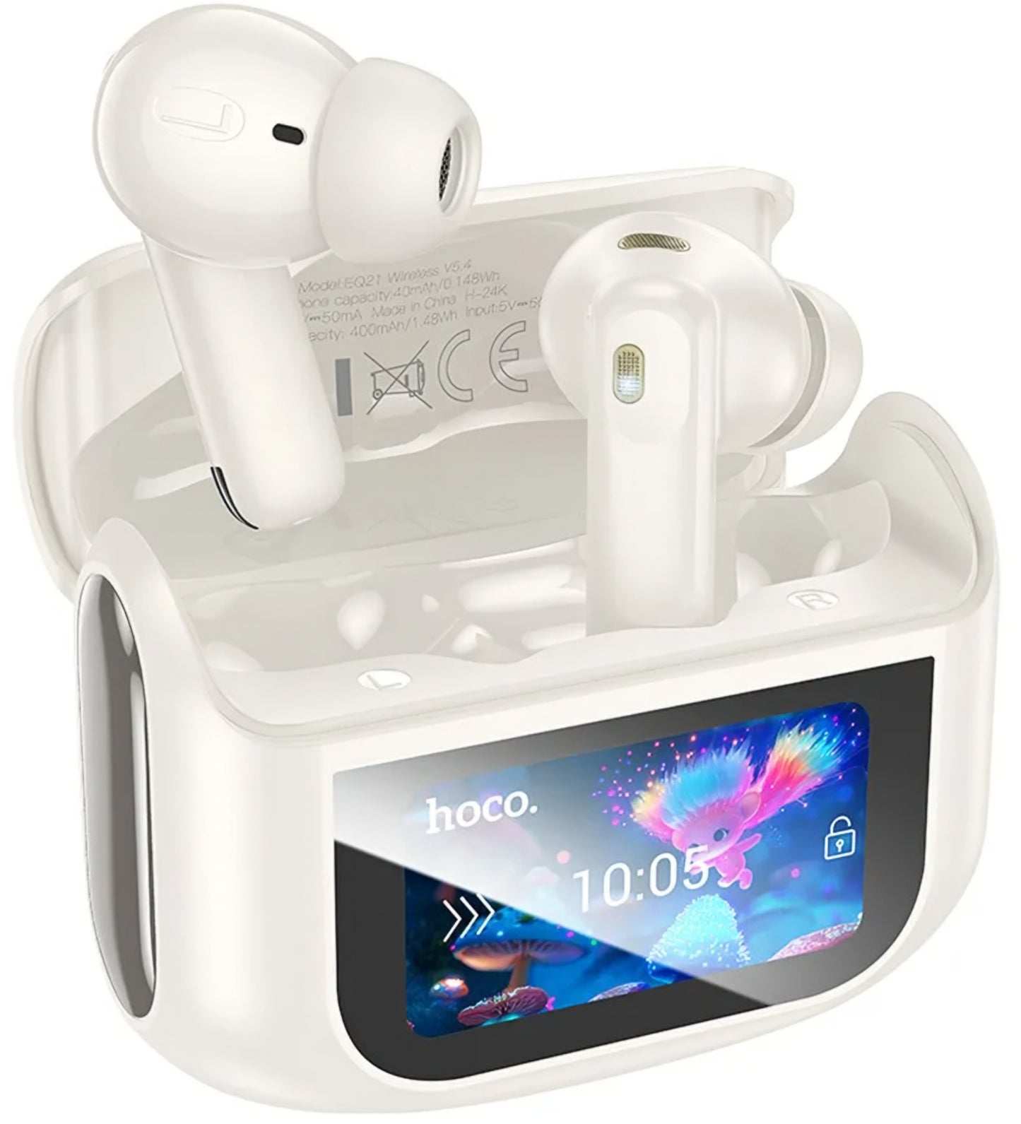 Auricolari Bluetooth HOCO EQ21, TWS, ANC, Bianco
