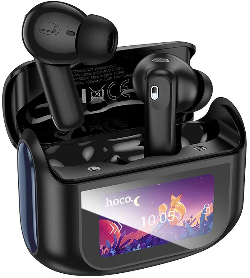 Auricolari Bluetooth HOCO EQ21, TWS, ANC, Nero
