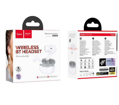 Handsfree Bluetooth HOCO EQ24, TWS, White
