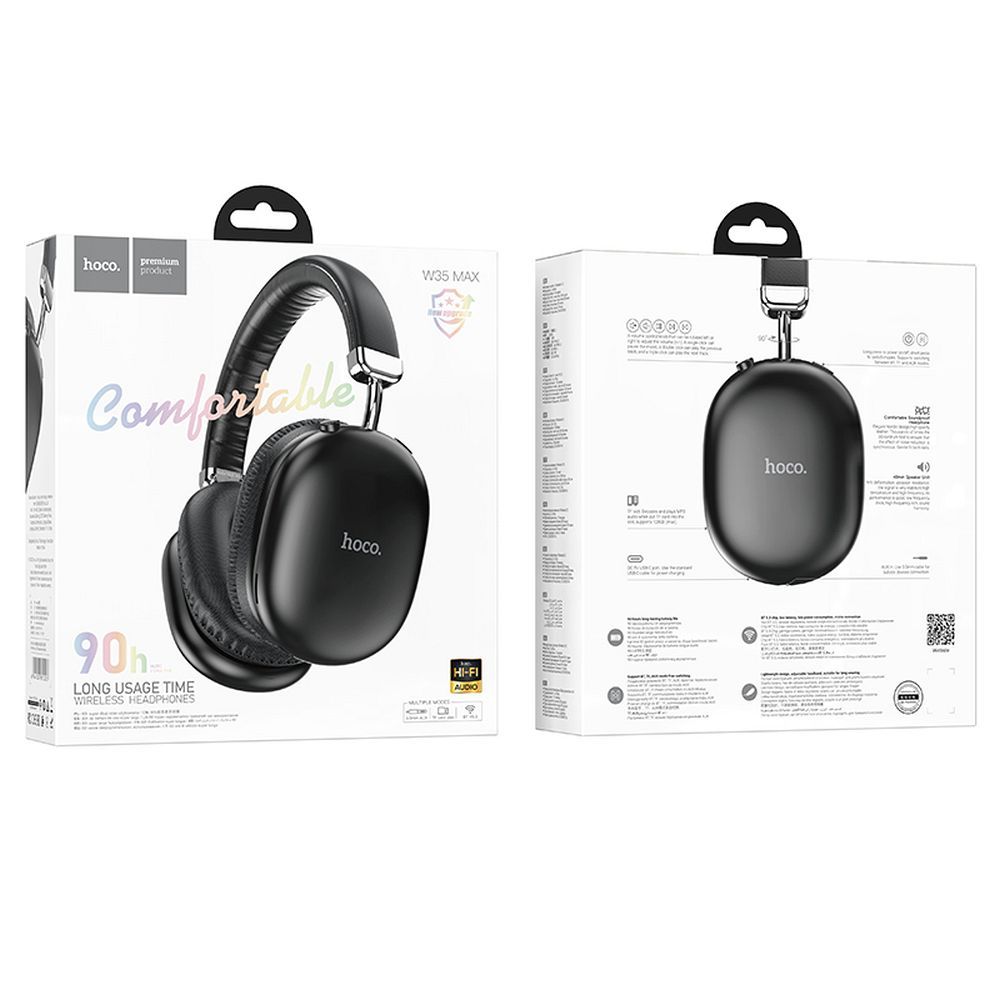 Auricolare Bluetooth HOCO W35 Max, A2DP, Nero