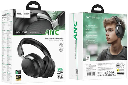 Auricolare Bluetooth HOCO W53 Plus, A2DP, ANC, Nero