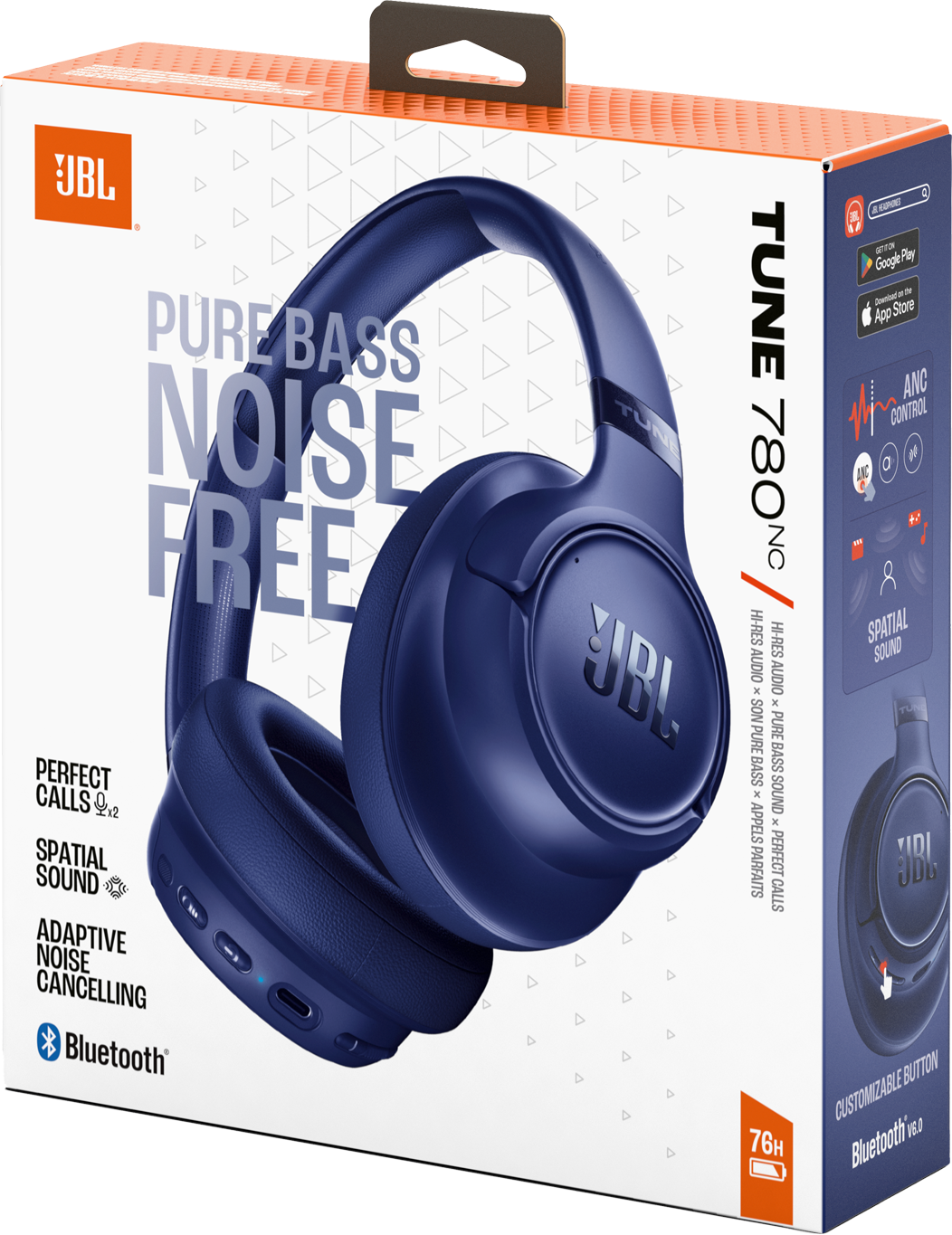 Handsfree Bluetooth JBL Tune 780NC, MultiPoint, A2DP, ANC, Blu JBLT780NCBLU