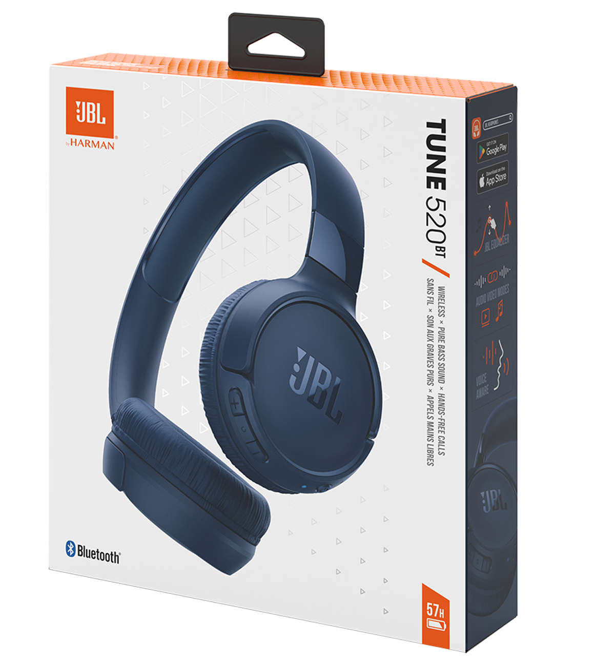 Vivavoce Bluetooth JBL Tune 520BT, MultiPoint, A2DP, Blu JBLT520BTBTBLU