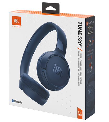 Vivavoce Bluetooth JBL Tune 520BT, MultiPoint, A2DP, Blu JBLT520BTBTBLU