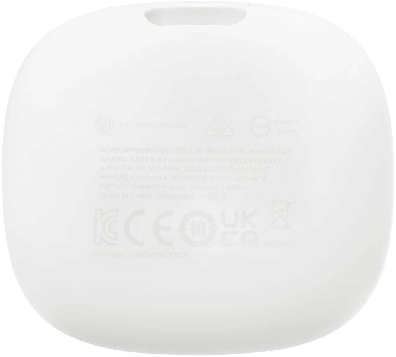 Auricolare Bluetooth JBL Wave Flex 2, TWS, ANC, MultiPoint, Bianco JBLWFLEX2WHT