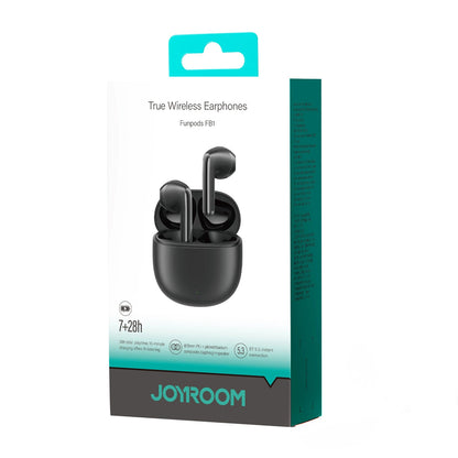 Auricolare Bluetooth Joyroom Funpods JR-FB1, TWS, ANC, Nero