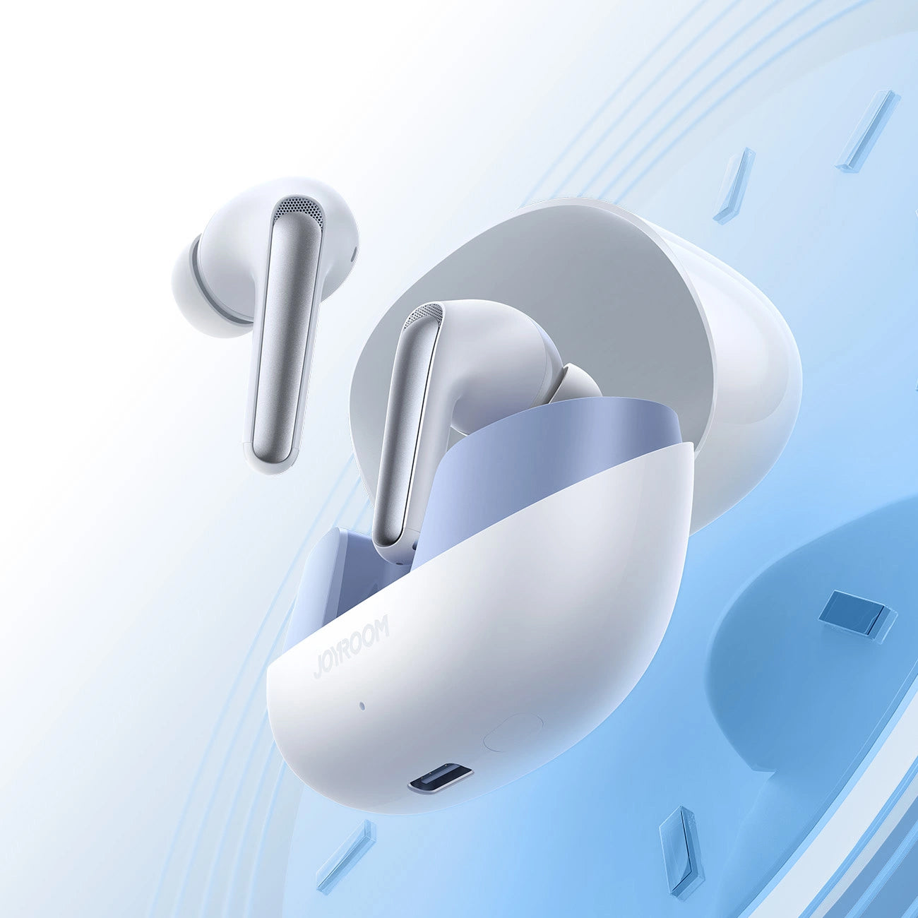 Auricolari Bluetooth Joyroom Funpods JR-FN2, TWS, ANC, Bianco