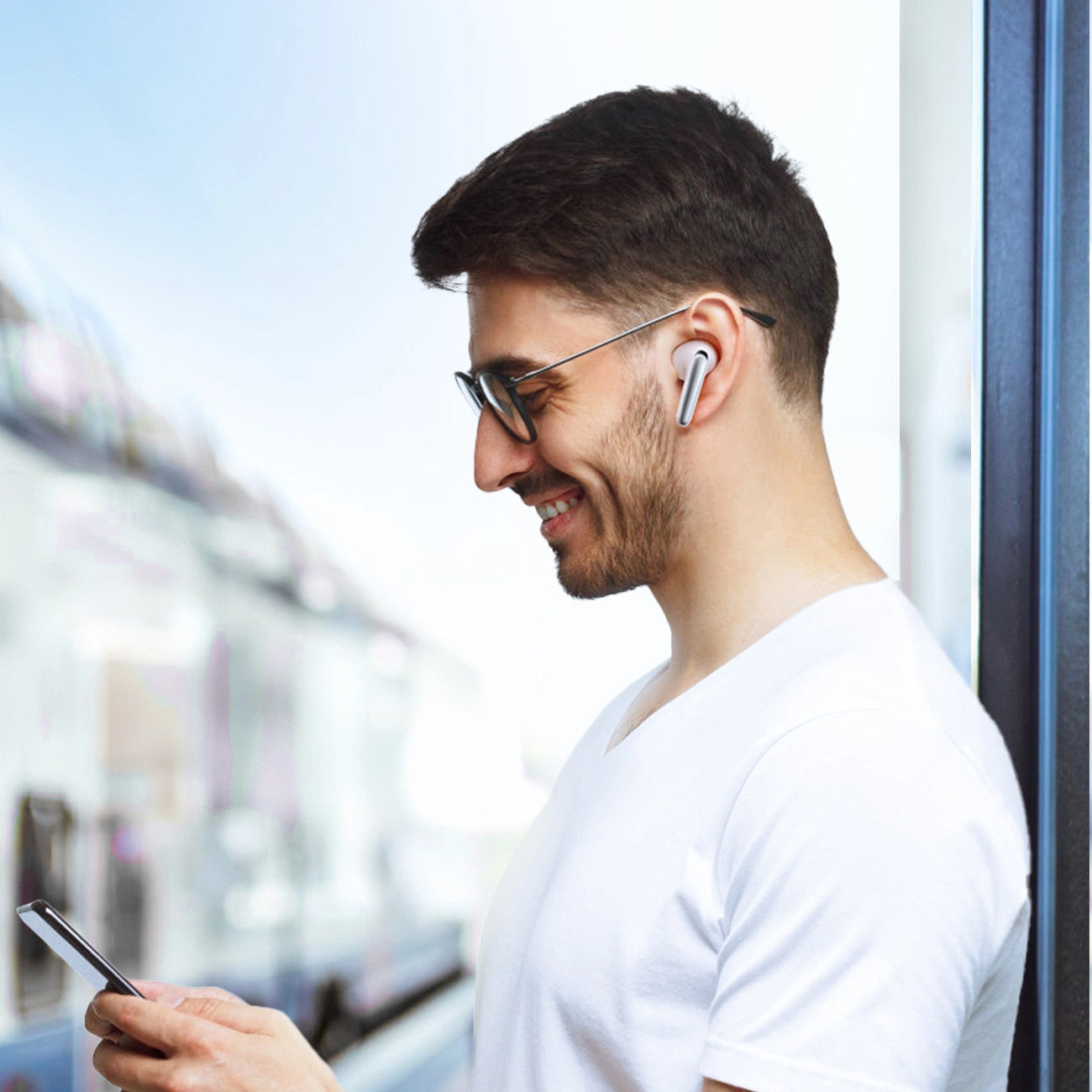 Auricolari Bluetooth Joyroom Funpods JR-FN2, TWS, ANC, Bianco