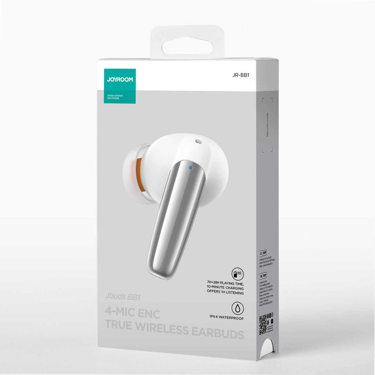 Auricolari Bluetooth Joyroom JR-BB1, TWS, Bianco