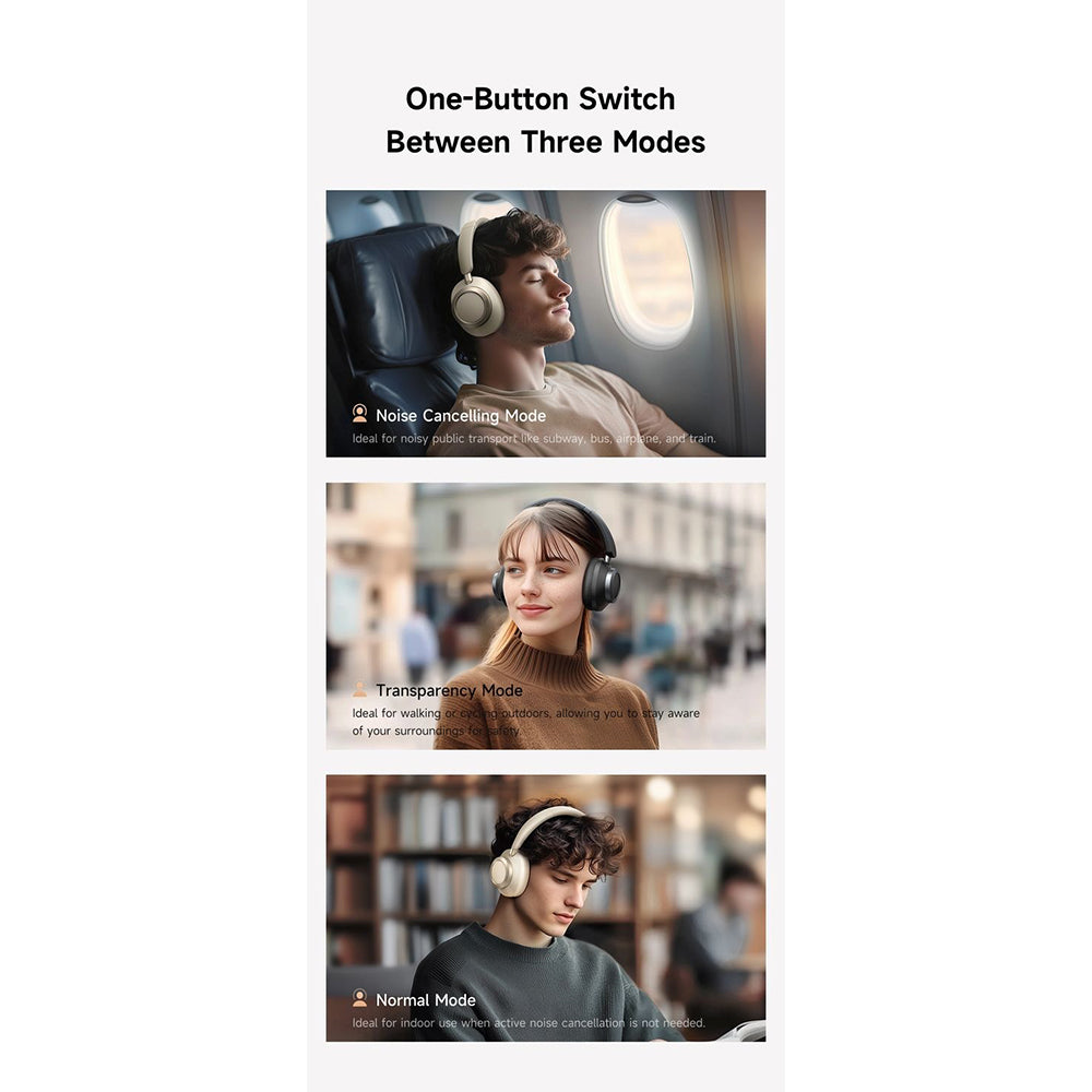 Auricolare Bluetooth McDodo HP-5821 T03, A2DP, ANC, Beige