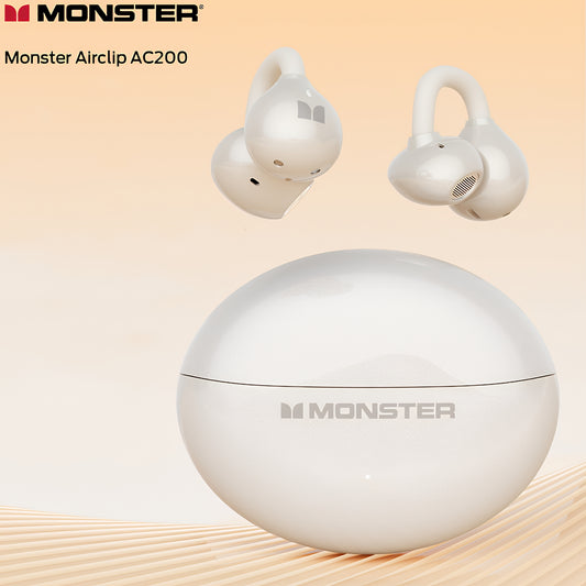 Handsfree Bluetooth Monster AirClip AC200, TWS, Crema Chiaro