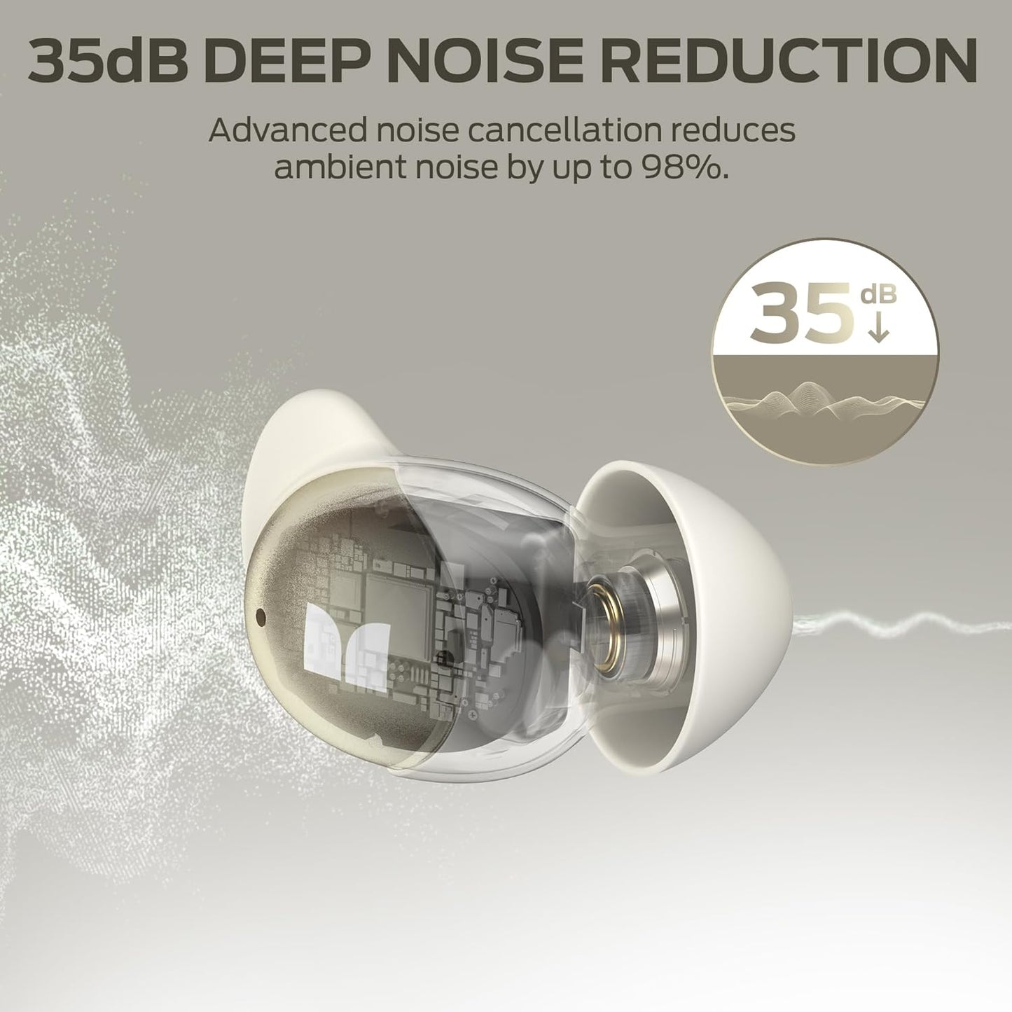 Handsfree Bluetooth Monster Sleep Ear200, TWS, ANC, Oro