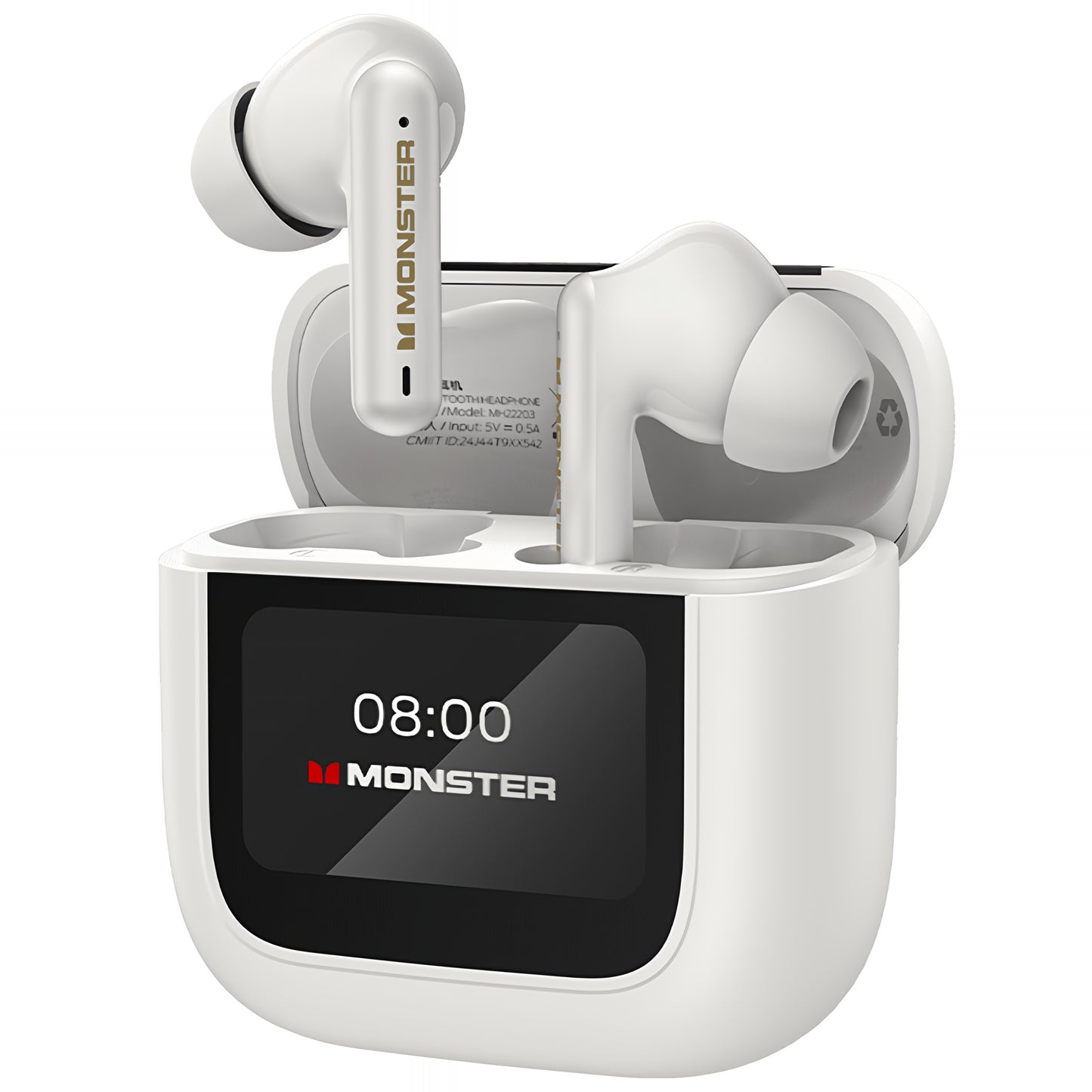 Handsfree Bluetooth Monster TH300, TWS, Bianco