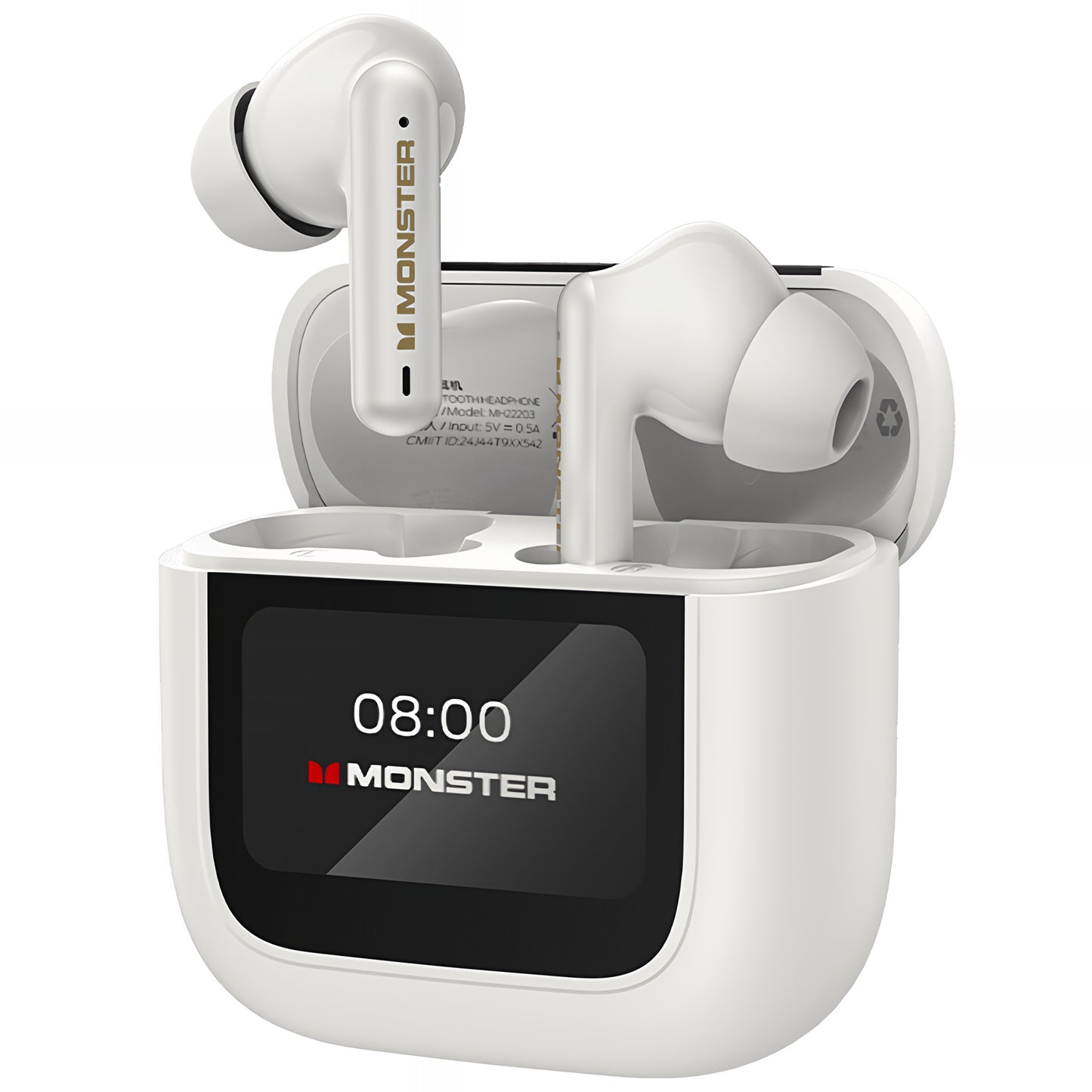 Handsfree Bluetooth Monster TH300, TWS, Bianco
