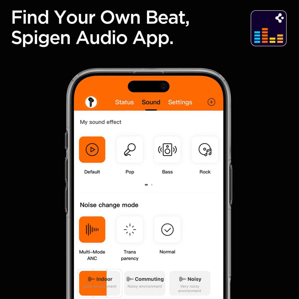 Auricolare Bluetooth Spigen SA2402, TWS, ANC, Nero ASD07888