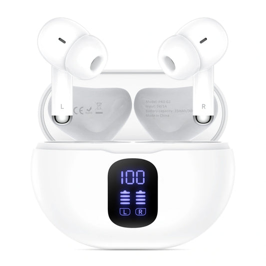 Auricolare Bluetooth Tech-Protect Ultraboost Pro G2, TWS, Bianco
