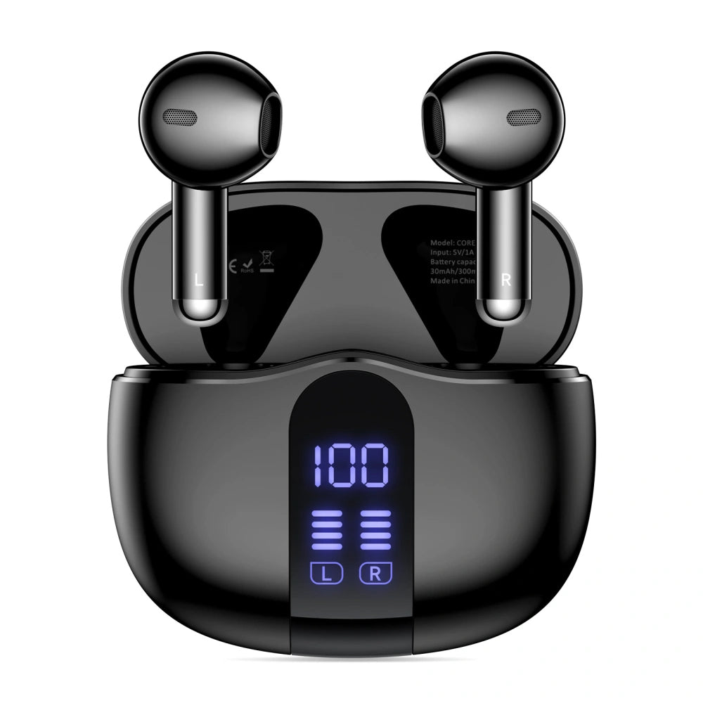 Auricolare Bluetooth Tech-Protect Ultraboost Core G2, TWS, Nero