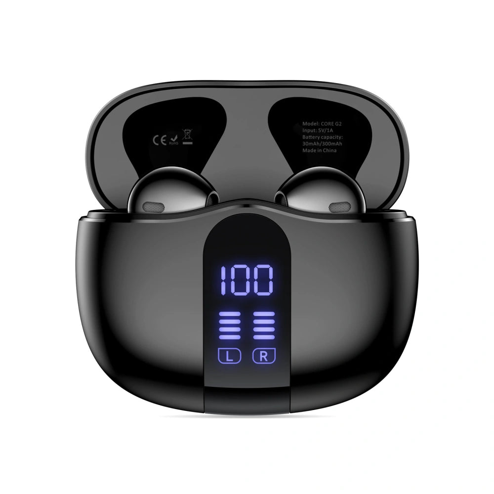 Auricolare Bluetooth Tech-Protect Ultraboost Core G2, TWS, Nero